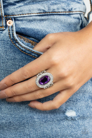 Always OVAL-achieving - Purple Paparazzi Accessories