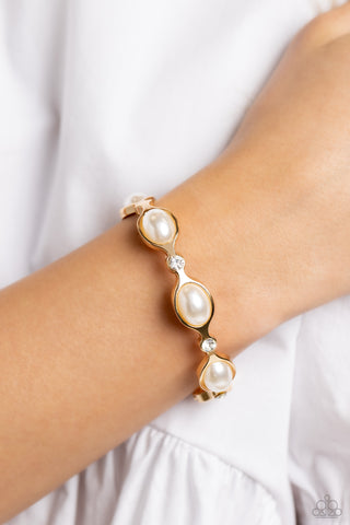 Are You Gonna Be My PEARL? - Gold Paparazzi Accessories